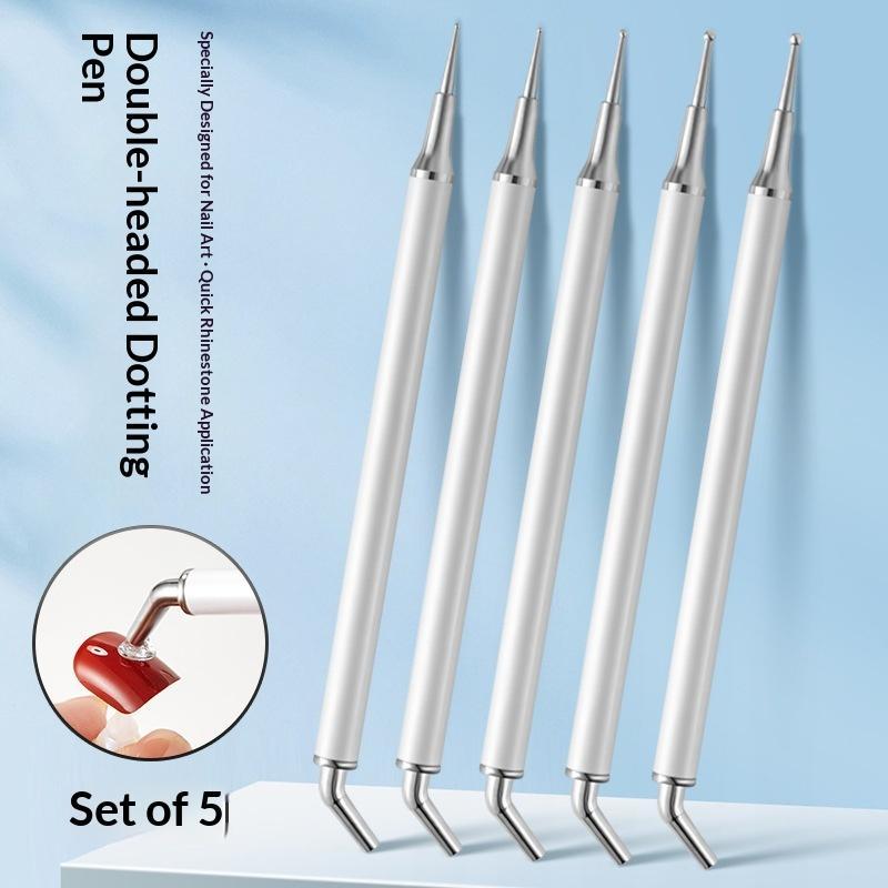 Nail Art Dotting Tool - Juego de 5 Herramientas de Manicura