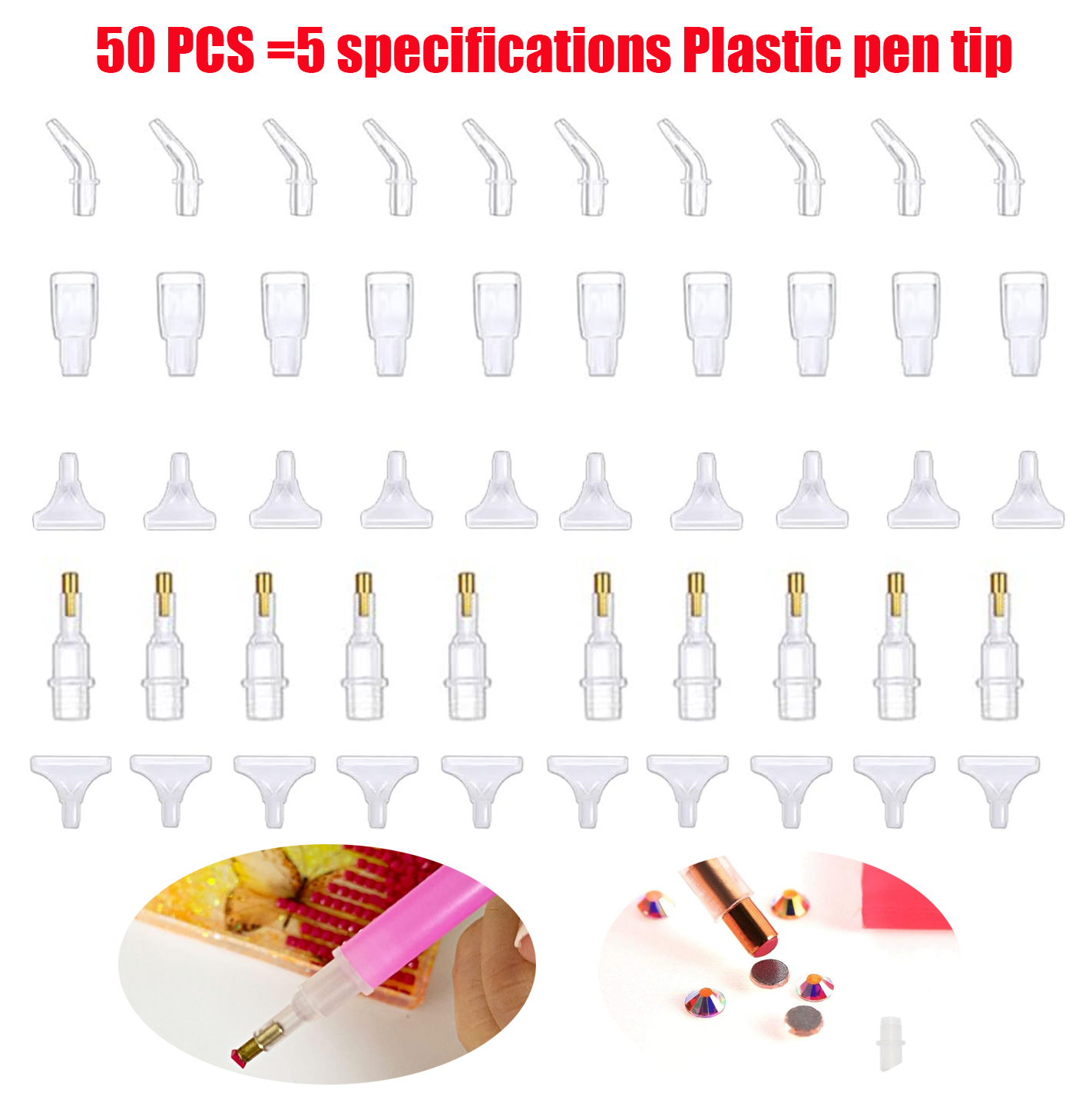 Nail Art Dotting Tool - 50 Puntas de Diamante para Pintura