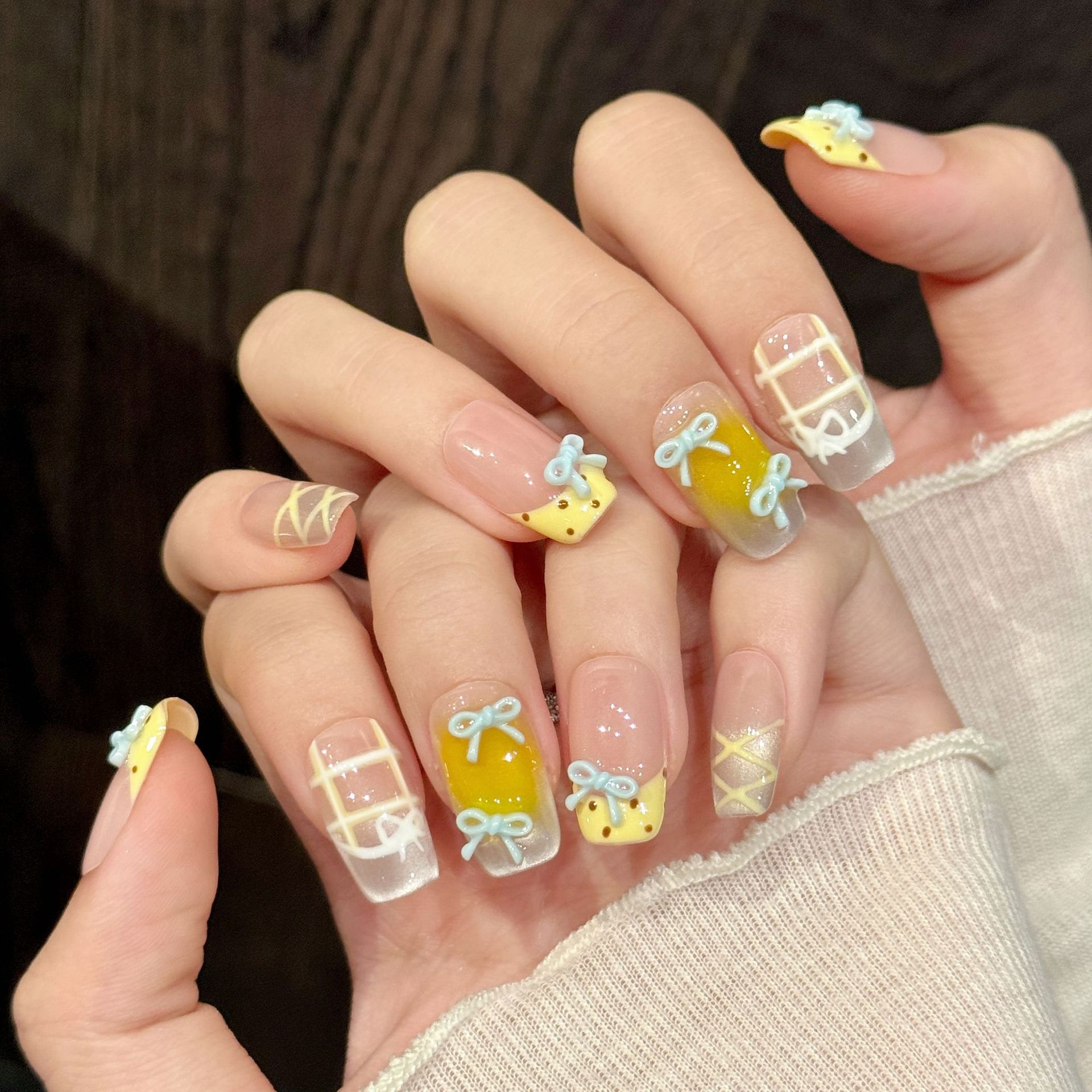 Nail Art Y2K - 10 Uds. De uñas postizas hechas