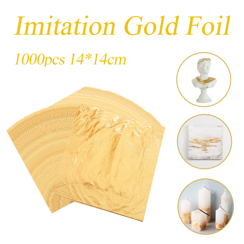 Nail Art Gold - Hojas de imitación doradas para decoración