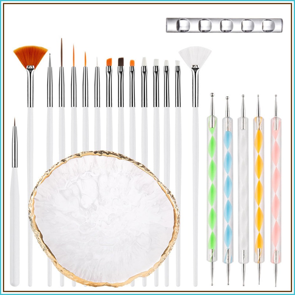 Nail Art One Piece - Juego de 22 piezas de pinceles