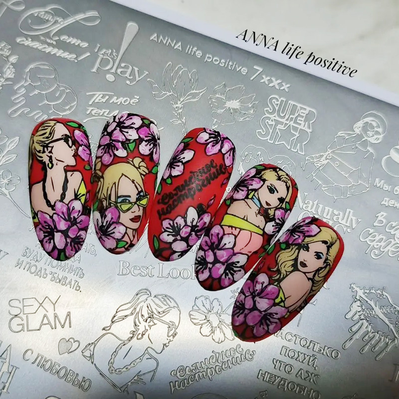 XMQ NAIL ART PLATAS STAMPING F - Nail Art Foto reseña y precio