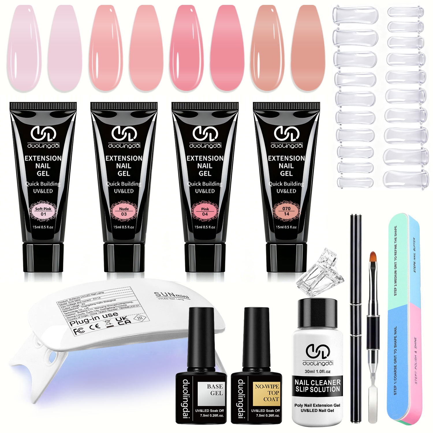 Duolingdai Gel de Extensión de - Polygel Nail Kit reseña y precio