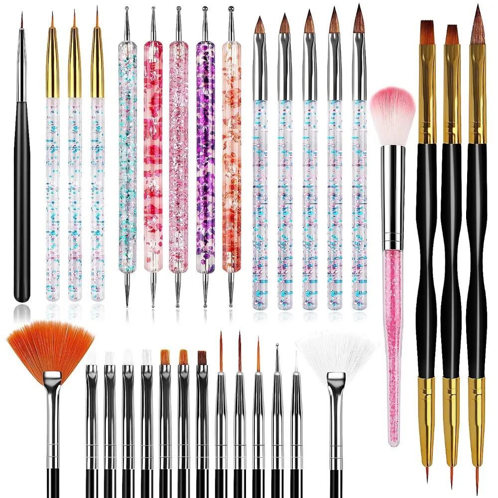 32 pinceles para decoración de - Nail Art Dotting Tool reseña y precio