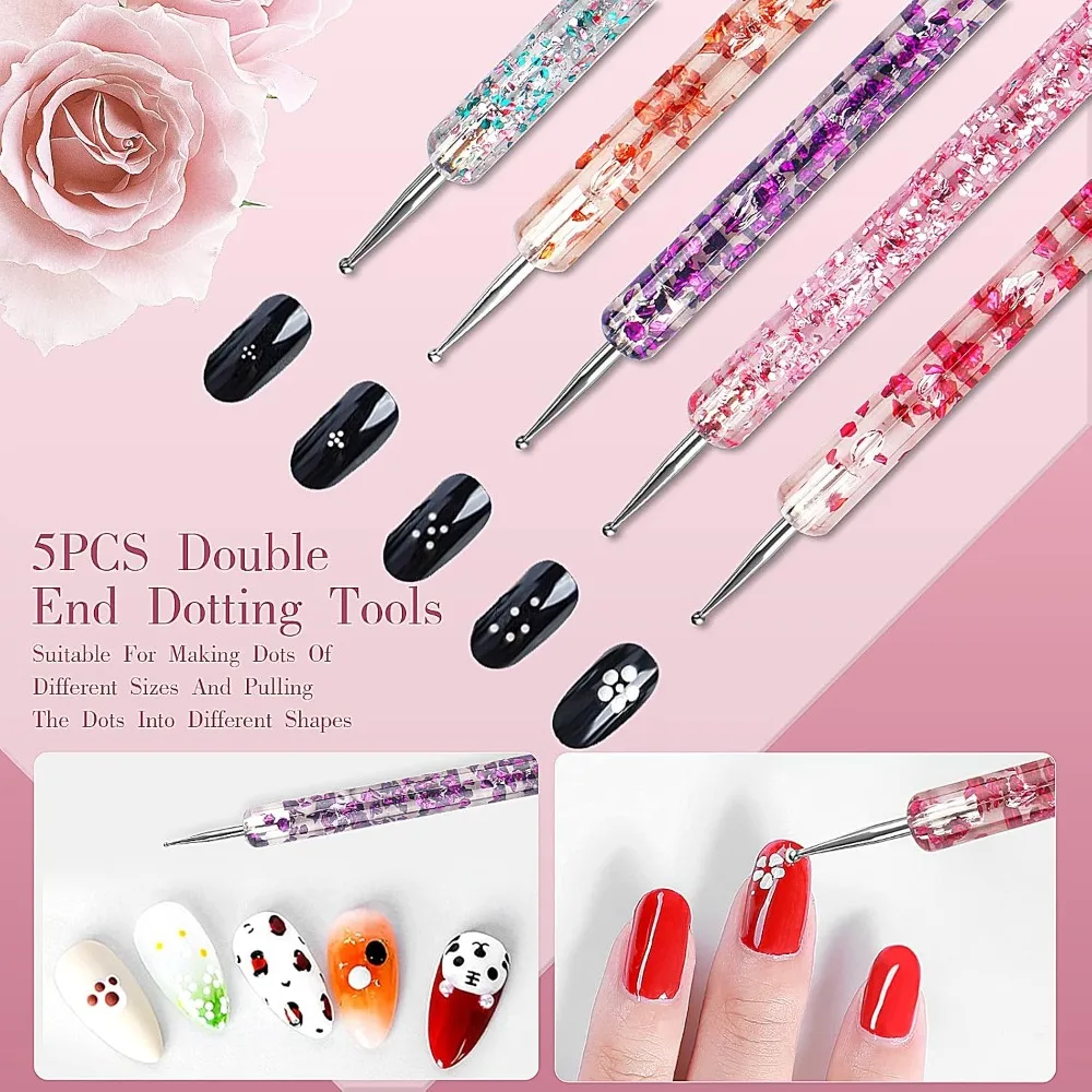 32 pinceles para decoración de - Nail Art Dotting Tool reseña y precio