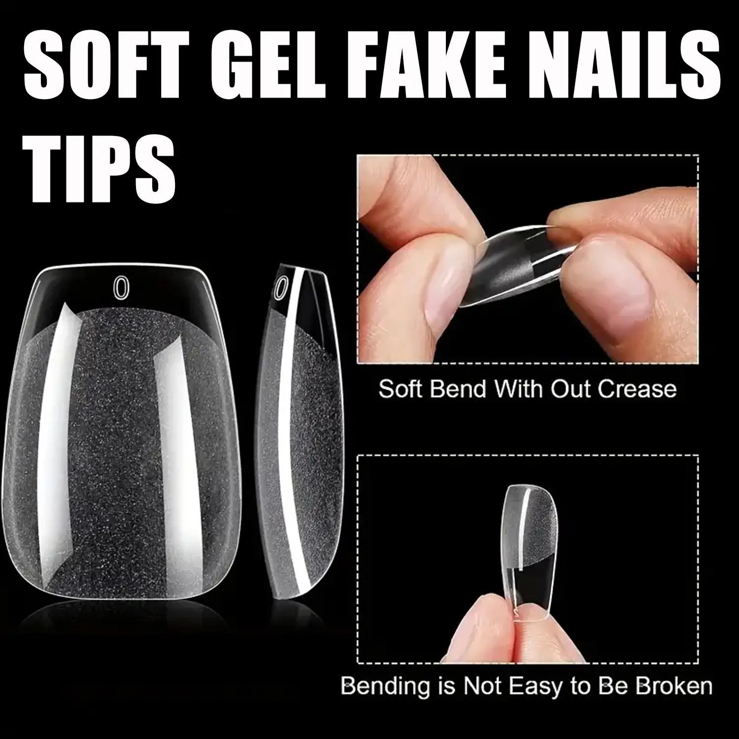 120 Uñas Postizas Tipo Ataúd,  - Nail Art Xl reseña y precio