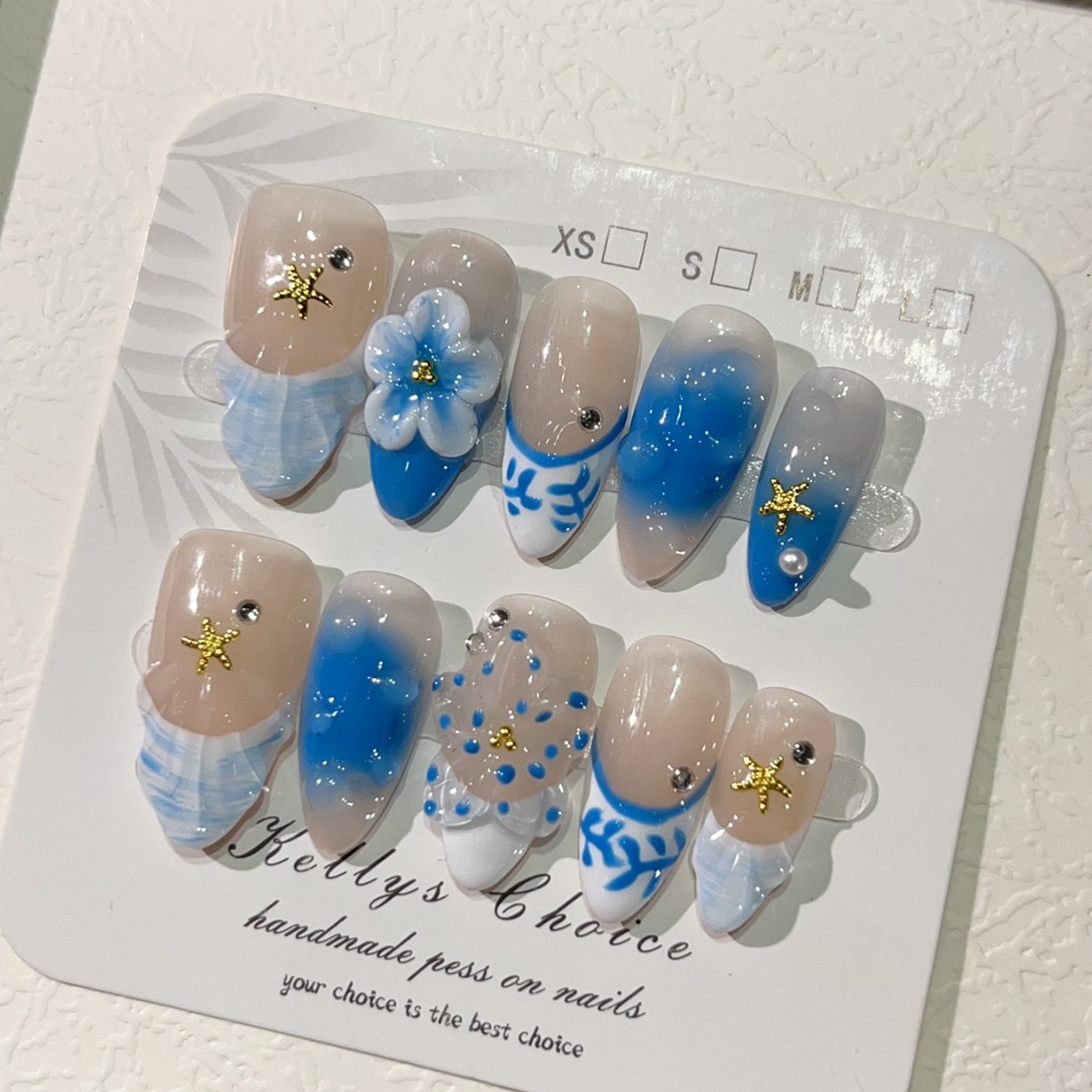 10 Uds. De uñas postizas estil - Nail Art Gold reseña y precio