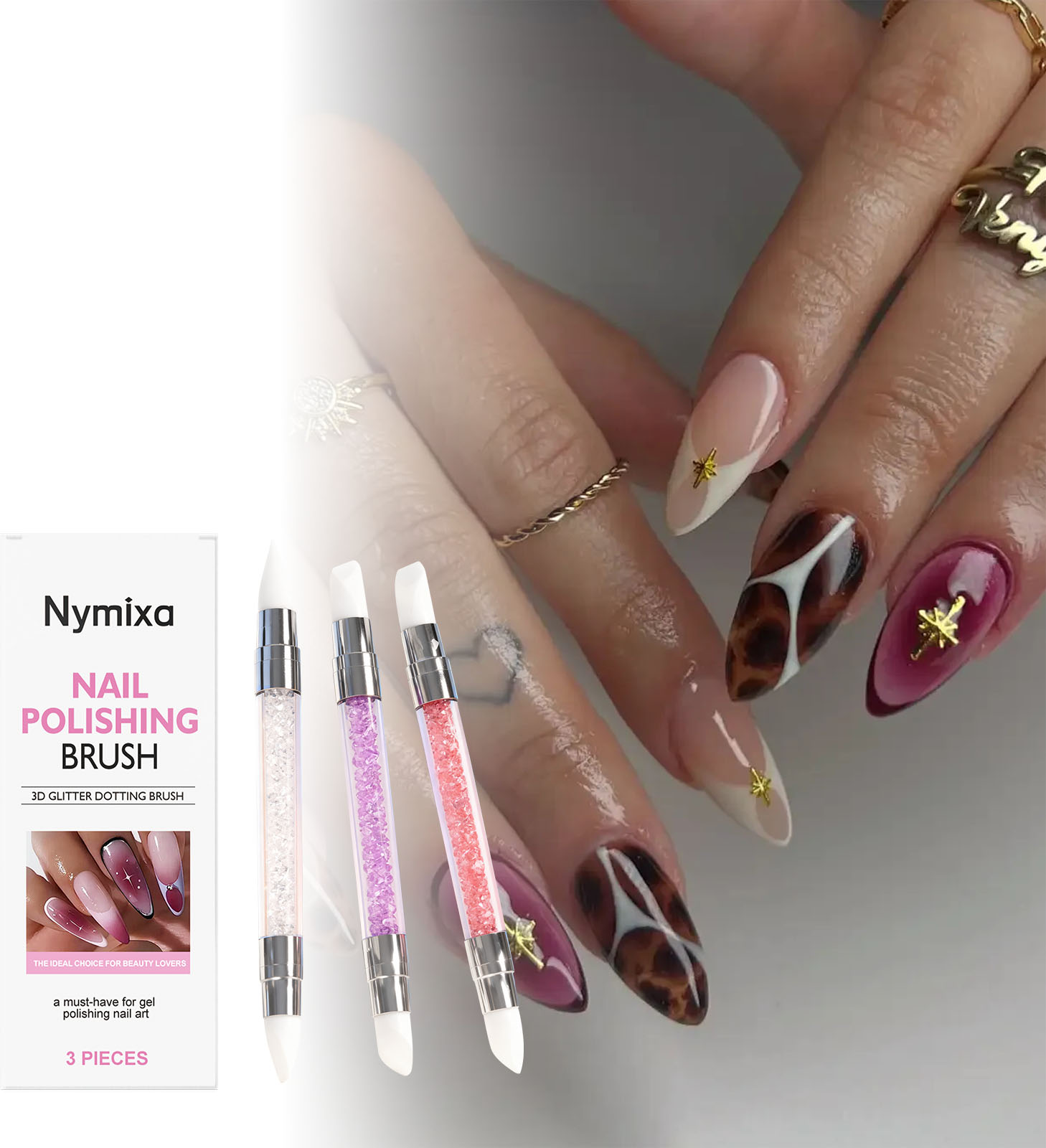 Nymixa 3 piezas de bolígrafos  - Nail Art Dotting Tool reseña y precio