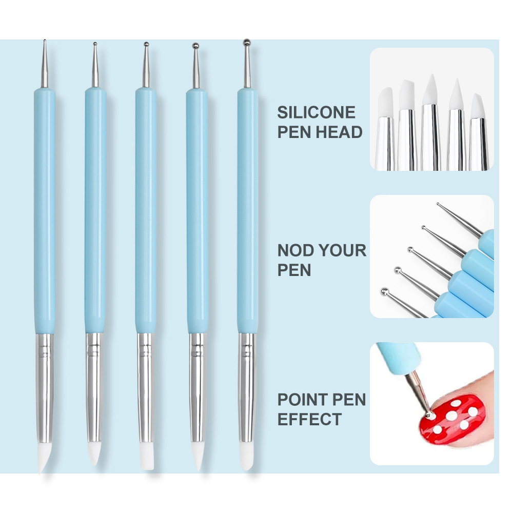 Juego de 1/3/5/6 pinceles para - Nail Art Dotting Tool reseña y precio